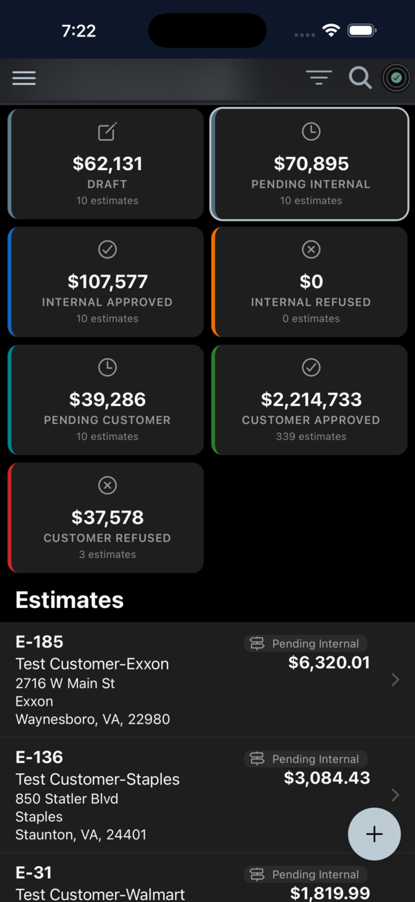 Fieldstone estimates on a phone
